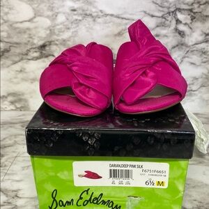 Sam Edelman Women's Pink Silk Sandals